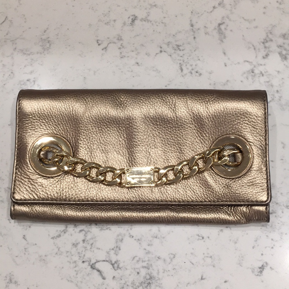Michael Kors Gold Knoxville Clutch